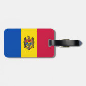 Étiquette À Bagage Drapeau de Moldavie (Dos horizontal)
