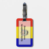 Étiquette À Bagage Drapeau de Moldavie Easy ID Personnel (Dos Vertical)