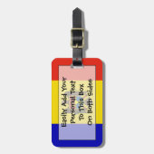 Étiquette À Bagage Drapeau de Moldavie Easy ID Personnel (Devant Vertical)