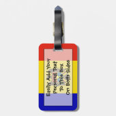 Étiquette À Bagage Drapeau de Moldavie Easy ID Personnel (Dos Vertical)