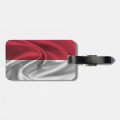 Étiquette À Bagage Drapeau de Monaco (Dos horizontal)
