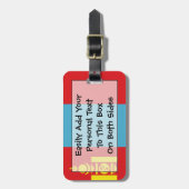 Étiquette À Bagage Drapeau de Mongolie Easy ID Personnel (Devant Vertical)