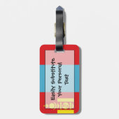 Étiquette À Bagage Drapeau de Mongolie Easy ID Personnel (Dos Vertical)