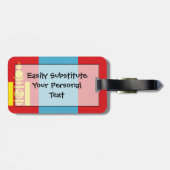 Étiquette À Bagage Drapeau de Mongolie Easy ID Personnel (Dos horizontal)