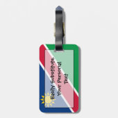 Étiquette À Bagage Drapeau de Namibie Easy ID Personal (Dos Vertical)