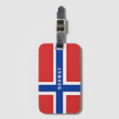Étiquette À Bagage Drapeau de Norway (Devant Vertical)