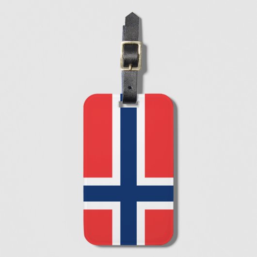 Étiquette À Bagage Drapeau de Norway (Devant Vertical)