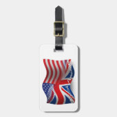 Étiquette À Bagage Drapeau de ondulation Britannique-Américain (Devant Vertical)