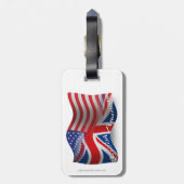 Étiquette À Bagage Drapeau de ondulation Britannique-Américain (Dos Vertical)