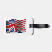 Étiquette À Bagage Drapeau de ondulation Britannique-Américain (Dos horizontal)