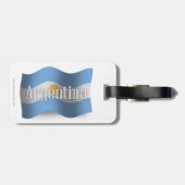 Étiquette À Bagage Drapeau de ondulation de l'Argentine (Dos horizontal)
