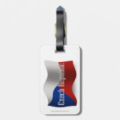 Étiquette À Bagage Drapeau de ondulation de République Tchèque (Dos Vertical)