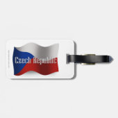Étiquette À Bagage Drapeau de ondulation de République Tchèque (Dos horizontal)