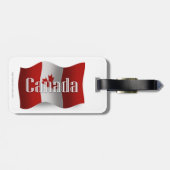 Étiquette À Bagage Drapeau de ondulation du Canada (Dos horizontal)