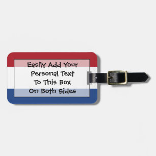Étiquette À Bagage Drapeau de Pays-Bas Easy ID Personal