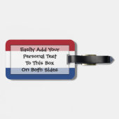 Étiquette À Bagage Drapeau de Pays-Bas Easy ID Personal (Dos horizontal)