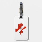 Étiquette À Bagage Drapeau de plongée de silhouette du Texas avec le (Dos Vertical)