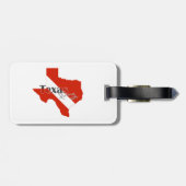 Étiquette À Bagage Drapeau de plongée de silhouette du Texas avec le (Dos horizontal)
