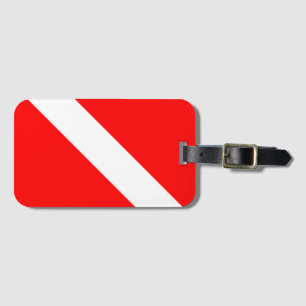 Étiquette À Bagage Drapeau de plongée Plongeur en apnée Plongeur en b