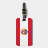 Étiquette À Bagage Drapeau de Polynésie française (Devant Vertical)