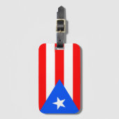 Étiquette À Bagage Drapeau de Porto Rico (Devant Vertical)