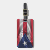Étiquette À Bagage Drapeau De Porto Rico (Devant Vertical)