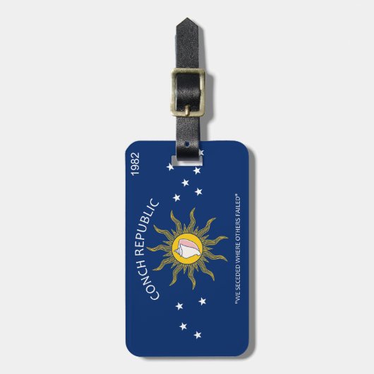 Étiquette À Bagage Drapeau de République de conque (Devant Vertical)