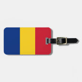 Étiquette À Bagage Drapeau de Roumanie (Devant horizontal)