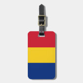 Étiquette À Bagage Drapeau de Roumanie (Devant Vertical)