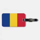 Étiquette À Bagage Drapeau de Roumanie (Dos horizontal)