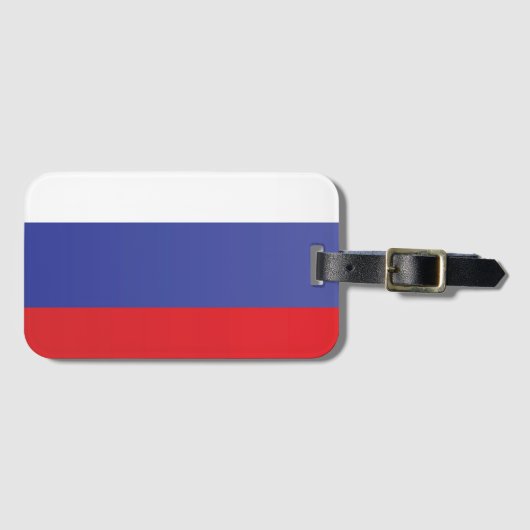 Étiquette À Bagage Drapeau de Russie (Devant Horizontal)