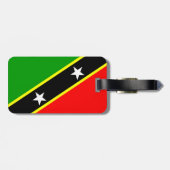 Étiquette À Bagage Drapeau de Saint-Kitts-et-Nevis (Dos horizontal)