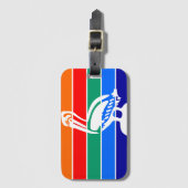 Étiquette À Bagage Drapeau de Saint-Pétersbourg, Floride (Devant Vertical)