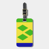 Étiquette À Bagage Drapeau de Saint-Vincent-et-les-Grenadines (Devant Vertical)