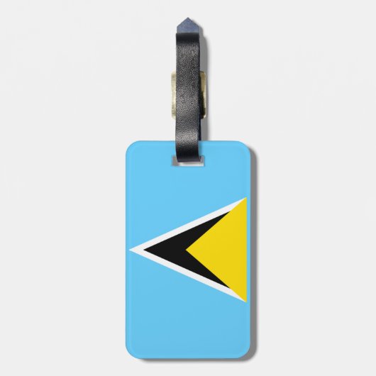 Étiquette À Bagage Drapeau de Sainte-Lucie (Dos Vertical)