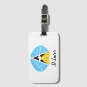 Étiquette À Bagage Drapeau de Sainte-Lucie (Devant Vertical)