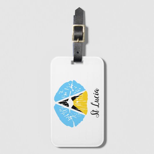 Étiquette À Bagage Drapeau de Sainte-Lucie (Devant Vertical)