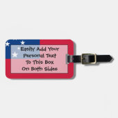 Étiquette À Bagage Drapeau de Samoa Personal Easy ID (Devant horizontal)