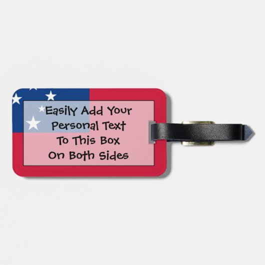 Étiquette À Bagage Drapeau de Samoa Personal Easy ID (Dos horizontal)