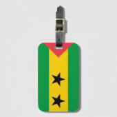 Étiquette À Bagage Drapeau de São Tomé e Príncipe (Devant Vertical)