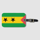 Étiquette À Bagage Drapeau de São Tomé e Príncipe (Devant Horizontal)