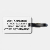 Étiquette À Bagage Drapeau de scaphandre (Dos horizontal)