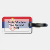 Étiquette À Bagage Drapeau de Serbie Easy ID Personnel (Dos horizontal)