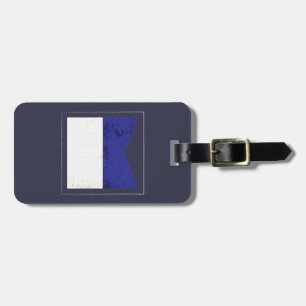 Étiquette À Bagage Drapeau de signal nautique de la lettre "A"