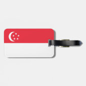 Étiquette À Bagage Drapeau de Singapour (Dos horizontal)
