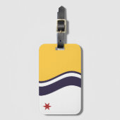 Étiquette À Bagage Drapeau de South Bend, Indiana (Devant Vertical)