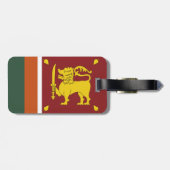 Étiquette À Bagage Drapeau de Sri Lanka (Dos horizontal)