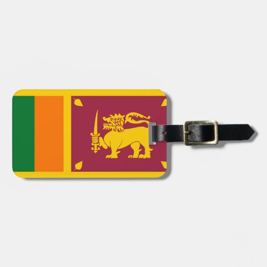 Étiquette À Bagage Drapeau de Sri Lanka Personal Easy ID (Devant horizontal)