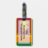 Étiquette À Bagage Drapeau de Sri Lanka Personal Easy ID (Dos Vertical)