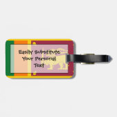 Étiquette À Bagage Drapeau de Sri Lanka Personal Easy ID (Dos horizontal)